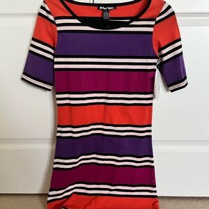 planet gold striped dress